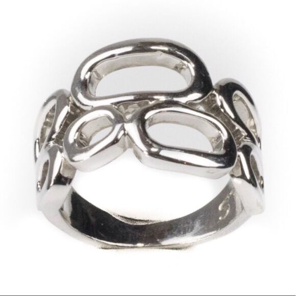 Lia Sophia “Structure” silver plated statement ring - Picture 5 of 8